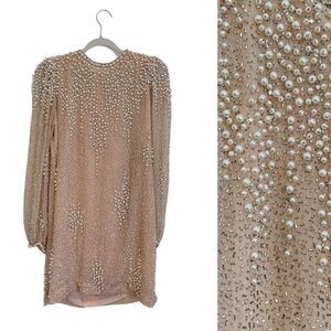 Vintage Victoria Royal Beaded Mini shirt dress